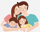 Happy Family Cartoon PNG Picture, Cartoon Hand Drawn Happy Family ...