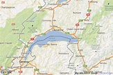 Cities and Towns on Lake Geneva in Switzerland & France