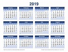 Printable Calendars 2019