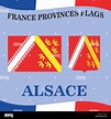 Bandera de la provincia francesa de Alsacia Imagen Vector de stock - Alamy