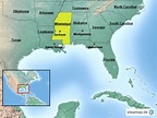 StepMap - Mississippi - Landkarte für Nordamerika