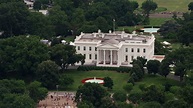 Washington, D.C. circa-2017, Aerial view of White House. Shot with ...