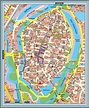 Map of LÜBECK historic old city (City in Germany, Schleswig-Holstein ...