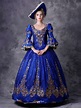 Victorian Dress Retro Costume Blue Women Baroque Masquerade Ball Gowns ...