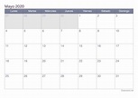 Calendario mayo 2020 para imprimir - iCalendario.net