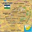 Map of Lesotho (Country) | Welt-Atlas.de