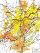 Road map of Birmingham Alabama USA street area detailed free highway large