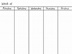 Free Weekly Printable Calendar Type Your Text In The Blue Boxes And ...