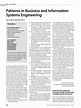 (PDF) Patterns in Business and Information Systems Engineering