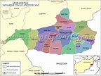 Nangarhar Map, Map of Nangarhar Province (Velayat), Afghanistan