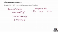 Find the range of values of x - YouTube