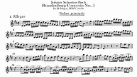 Brandenburg Concerto No. 5【Solo Violin】 sheet music BWV 1050 D major ...