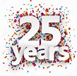 Twenty five years paper confetti sign. Stock Vector Image by ...