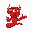 Cartoon devil mascot presenting 4922390 Vector Art at Vecteezy