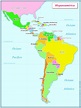 Me encanta escribir en español: Mapa de Hispanoamérica | Mapa de ...