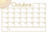 Calendario Del Mes De Octubre
