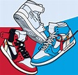 Cartoon Jordans - Air Jordan 1 20 X30 Poster Print Michael Jordan Nike ...