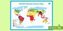 Climate Around the World Zones Map (teacher made)