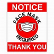Notice Face Mask Required Sign- HC Brands