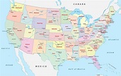 Mapa Dos Estados Unidos Com Cidades - EDULEARN