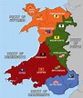 Kingdoms of Wales | Map of britain, Wales map, Geography map