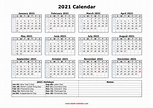 2021 Calendar With Holidays Template – 2021 Calendar