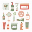 Set of Skincare Products Flat Vector Illustration 2379707 Vector Art at ...