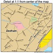 Dedham Massachusetts Street Map 2516530