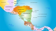 Mapa político de Centroamérica