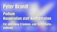 Peter Brandt - Frieden durch Verhandlung, nicht Diktat - YouTube