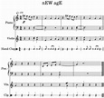 nEW agE - Sheet music for Piano, Violin, Drum Set