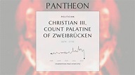 Christian III, Count Palatine of Zweibrücken Biography - Count Palatine ...