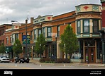 The mainstreet in the pictures and historic downtown of Libertyville, a ...