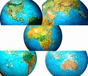 World globe, globe continents
