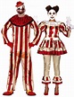 Horrorclown-Paarkostüm für Erwachsene Halloween-Kostüm rot-beige ...