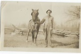 Henry Luttrell with his horse, Dan