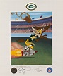 LE Packers "Looney Tunes" 19x22.5 Lithograph Signed by (4) with Brett ...