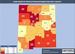 New Mexico County Map and Population List in Excel