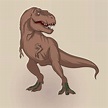 T rex illustration. | T-rex art, Velociraptor drawing, Dinosaur art