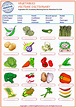 Vegetables Printable English ESL Vocabulary Worksheets - EngWorksheets