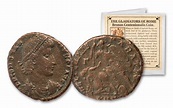 A.D. 355–361 Bronze Centenionalis Constantius II Gladiator Coin ...