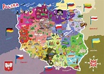 A really cute map of Poland for kids (from ZUZU... - lamus dworski
