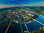 Chattanooga, TN - beautiful photo of the four bridges leading into ...