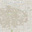 Visalia California US City Street Map Digital Art by Frank Ramspott ...