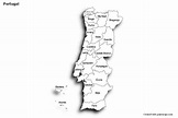 Mapas de muestra para Portugal (blanco-negro,sombrío) Portugal, Map ...