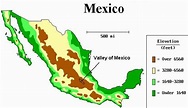 Valley of Mexico map - Map of valley of Mexico (Mexico)