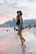 Rio De Janeiro. Brazil. Woman Walking On The Beach At Sunset by Mauro ...