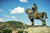 Statue of King Vakhtang of Georgia, Old town, Tbilisi, Georgia - Stock ...