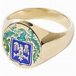 Heraldic Double Eagle Crest Gold Ring at 1stdibs