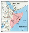 Mapa detallado de Cuerno de África con alivio - 1972 | Cuerno de África ...